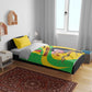 Personalized Afro Mali Vulture Bedding Set Flag Map - Bogolan Pattern