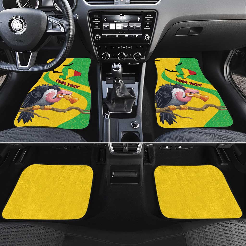 Personalized Afro Mali Vulture Car Mats Flag Map - Bogolan Pattern