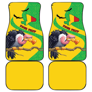 Personalized Afro Mali Vulture Car Mats Flag Map - Bogolan Pattern