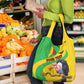 Personalized Afro Mali Vulture Grocery Bag Flag Map - Bogolan Pattern