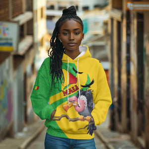 Personalized Afro Mali Vulture Hoodie Flag Map - Bogolan Pattern