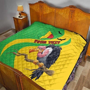 Personalized Afro Mali Vulture Quilt Flag Map - Bogolan Pattern