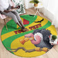 Personalized Afro Mali Vulture Round Carpet Flag Map - Bogolan Pattern