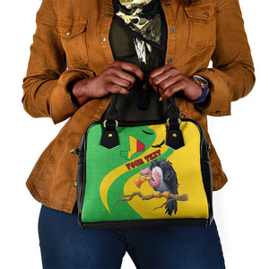 Personalized Afro Mali Vulture Shoulder Handbag Flag Map - Bogolan Pattern