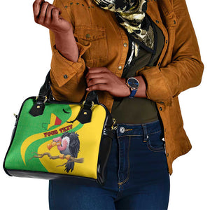 Personalized Afro Mali Vulture Shoulder Handbag Flag Map - Bogolan Pattern