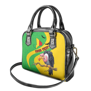 Personalized Afro Mali Vulture Shoulder Handbag Flag Map - Bogolan Pattern