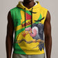 Personalized Afro Mali Vulture Sleeveless Hoodie Flag Map - Bogolan Pattern - African Pride