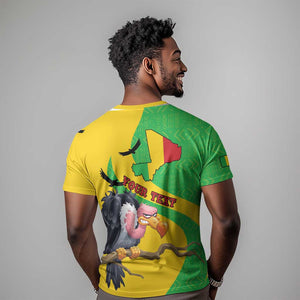 Personalized Afro Mali Vulture T shirt Flag Map - Bogolan Pattern