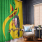 Personalized Afro Mali Vulture Window Curtain Flag Map - Bogolan Pattern