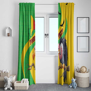 Personalized Afro Mali Vulture Window Curtain Flag Map - Bogolan Pattern