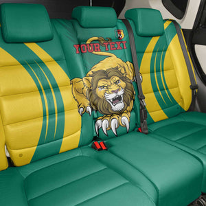 Custom Afro Cameroun Football Back Car Seat Cover Go Les Lions Indomptables