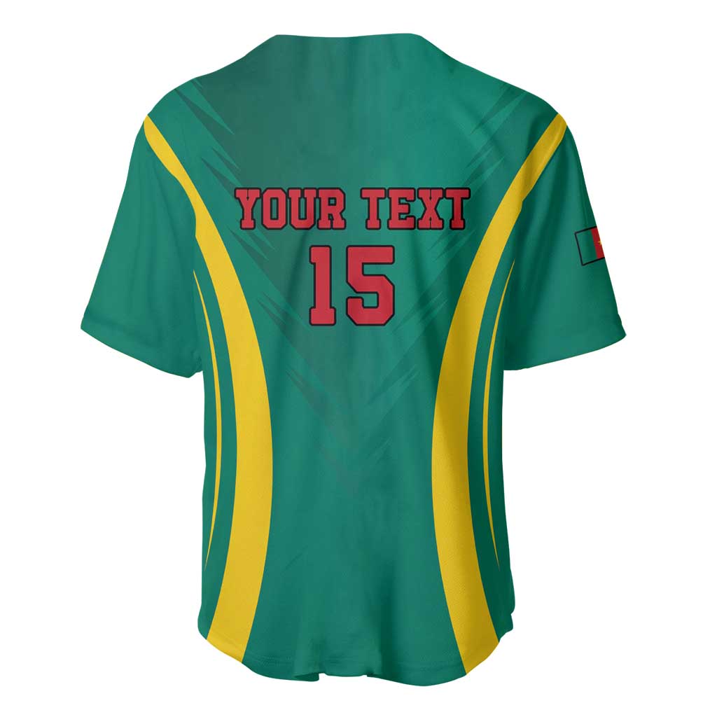 Custom Afro Cameroun Football Baseball Jersey Go Les Lions Indomptables