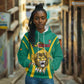 Custom Afro Cameroun Football Hoodie Go Les Lions Indomptables