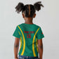 Custom Afro Cameroun Football Kid T shirt Go Les Lions Indomptables