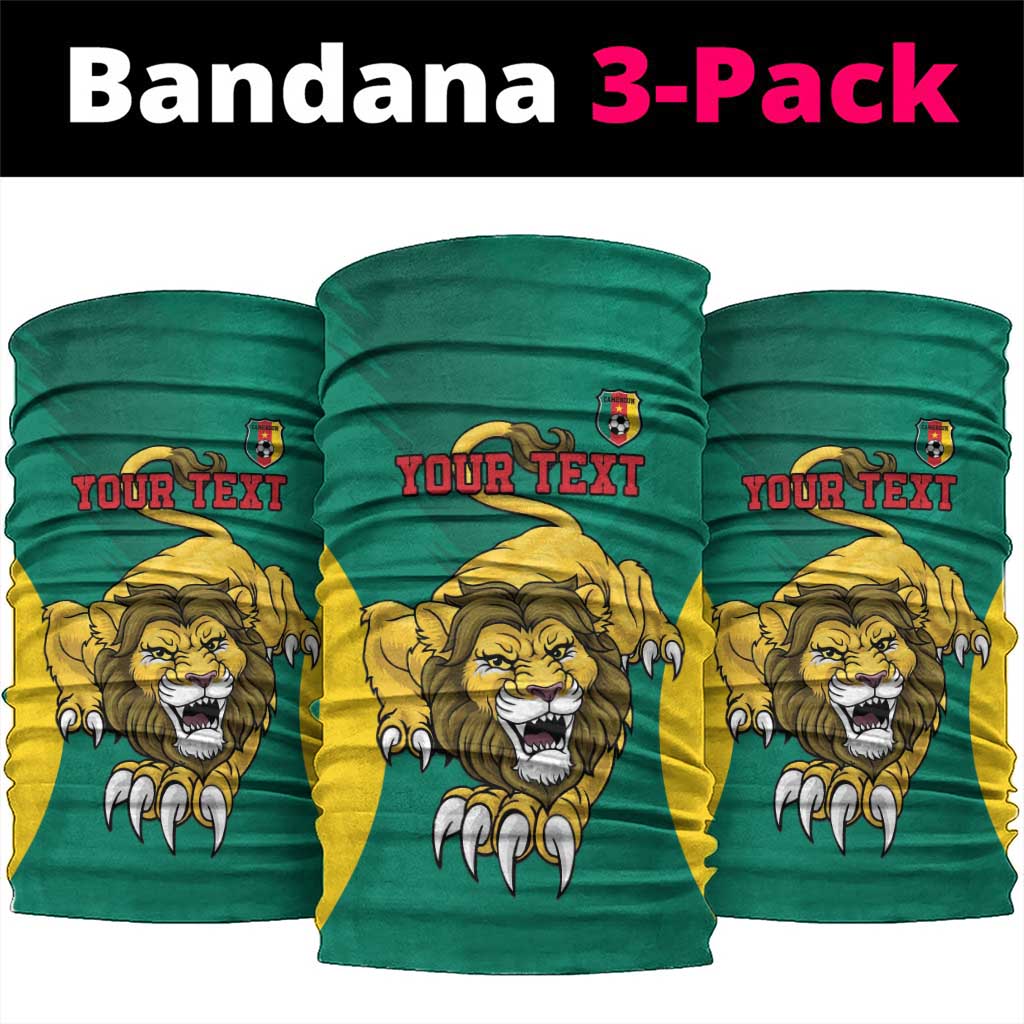 Custom Afro Cameroun Football Neck Gaiter Go Les Lions Indomptables LT15
