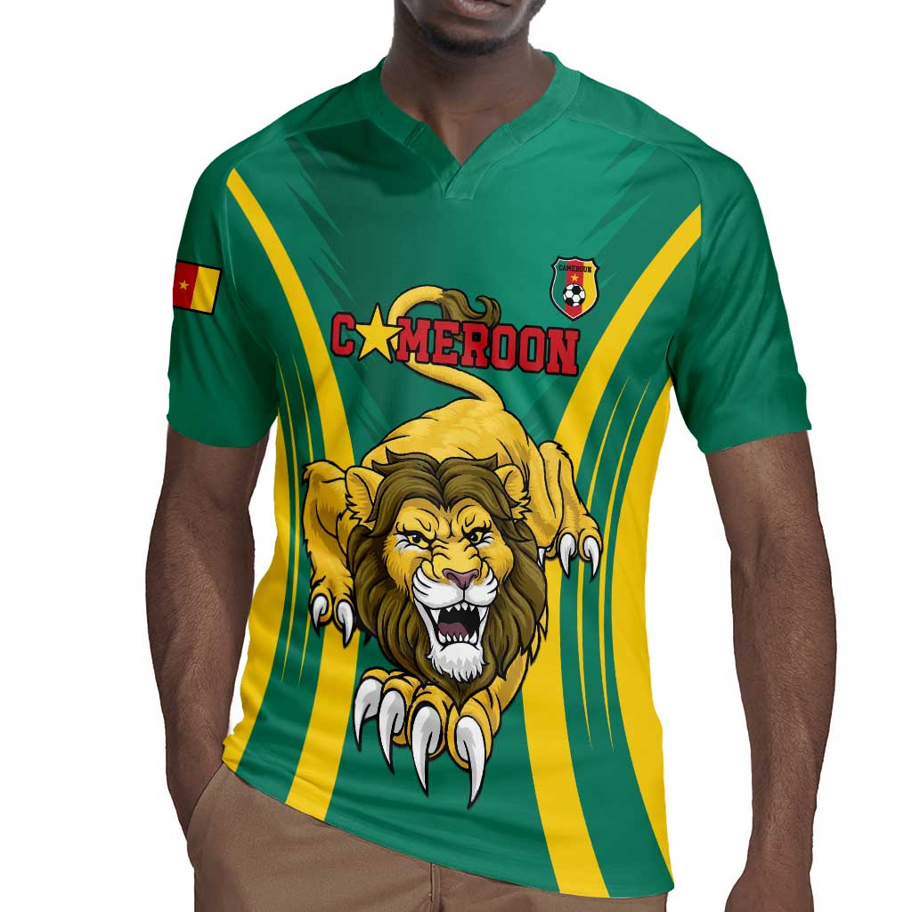 Custom Afro Cameroun Football Rugby Jersey Go Les Lions Indomptables