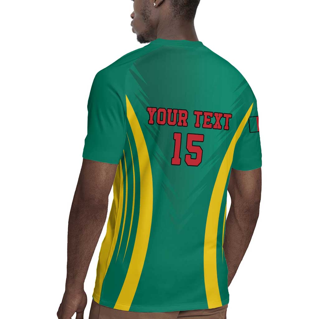 Custom Afro Cameroun Football Rugby Jersey Go Les Lions Indomptables