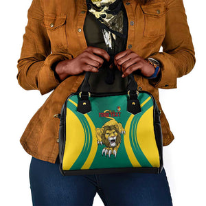 Custom Afro Cameroun Football Shoulder Handbag Go Les Lions Indomptables