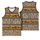 Leopards and Zebra Skins Basketball Jersey Mix African Pattern LT15