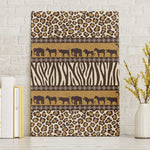 Leopards and Zebra Skins Canvas Wall Art Mix African Pattern