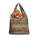 Leopards and Zebra Skins Grocery Bag Mix African Pattern