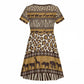 Leopards and Zebra Skins Kid Short Sleeve Dress Mix African Pattern