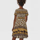 Leopards and Zebra Skins Kid Short Sleeve Dress Mix African Pattern