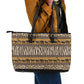 Leopards and Zebra Skins Leather Tote Bag Mix African Pattern