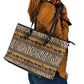 Leopards and Zebra Skins Leather Tote Bag Mix African Pattern