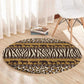 Leopards and Zebra Skins Round Carpet Mix African Pattern