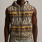 Leopards and Zebra Skins Sleeveless Zip Hoodie Mix African Pattern - African Pride