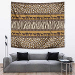 Leopards and Zebra Skins Tapestry Mix African Pattern