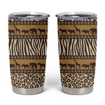 Leopards and Zebra Skins Tumbler Cup Mix African Pattern