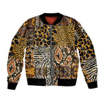 Wild Animal Skins Bomber Jacket African Tribal Pattern