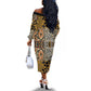 Wild Animal Skins Off The Shoulder Long Sleeve Dress African Tribal Pattern