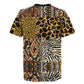 Wild Animal Skins Rugby Jersey African Tribal Pattern