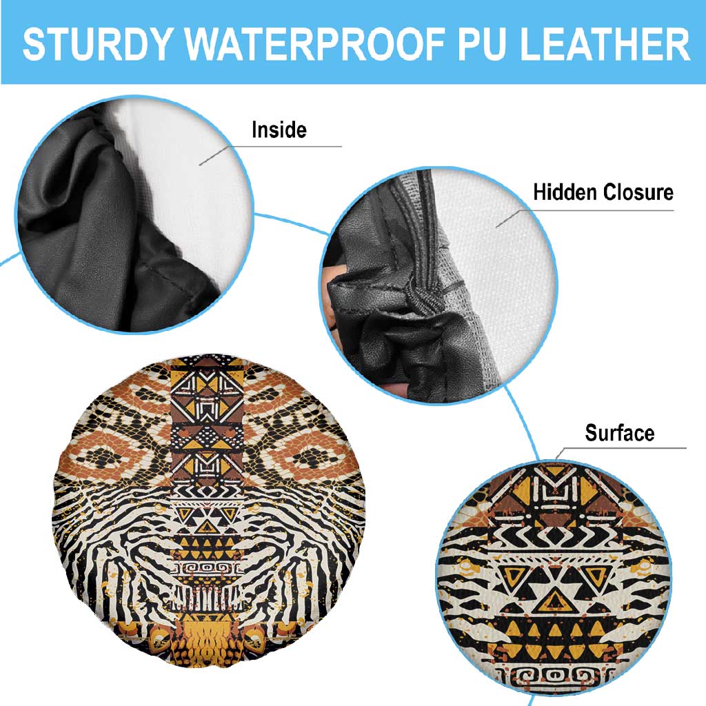 Wild Animal Skins Spare Tire Cover African Tribal Pattern
