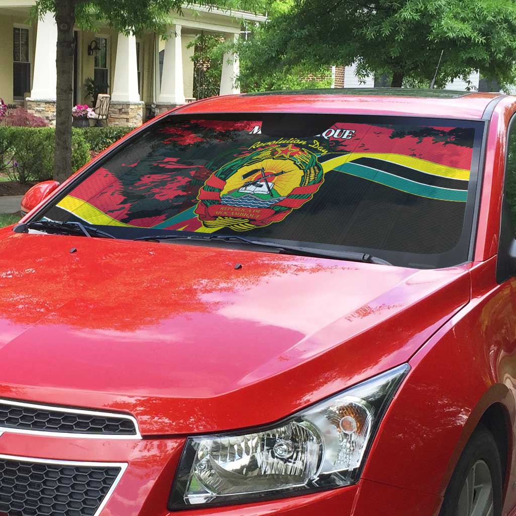 Mozambique Revolution Day Auto Sun Shade Coat Of Arms FRELIMO