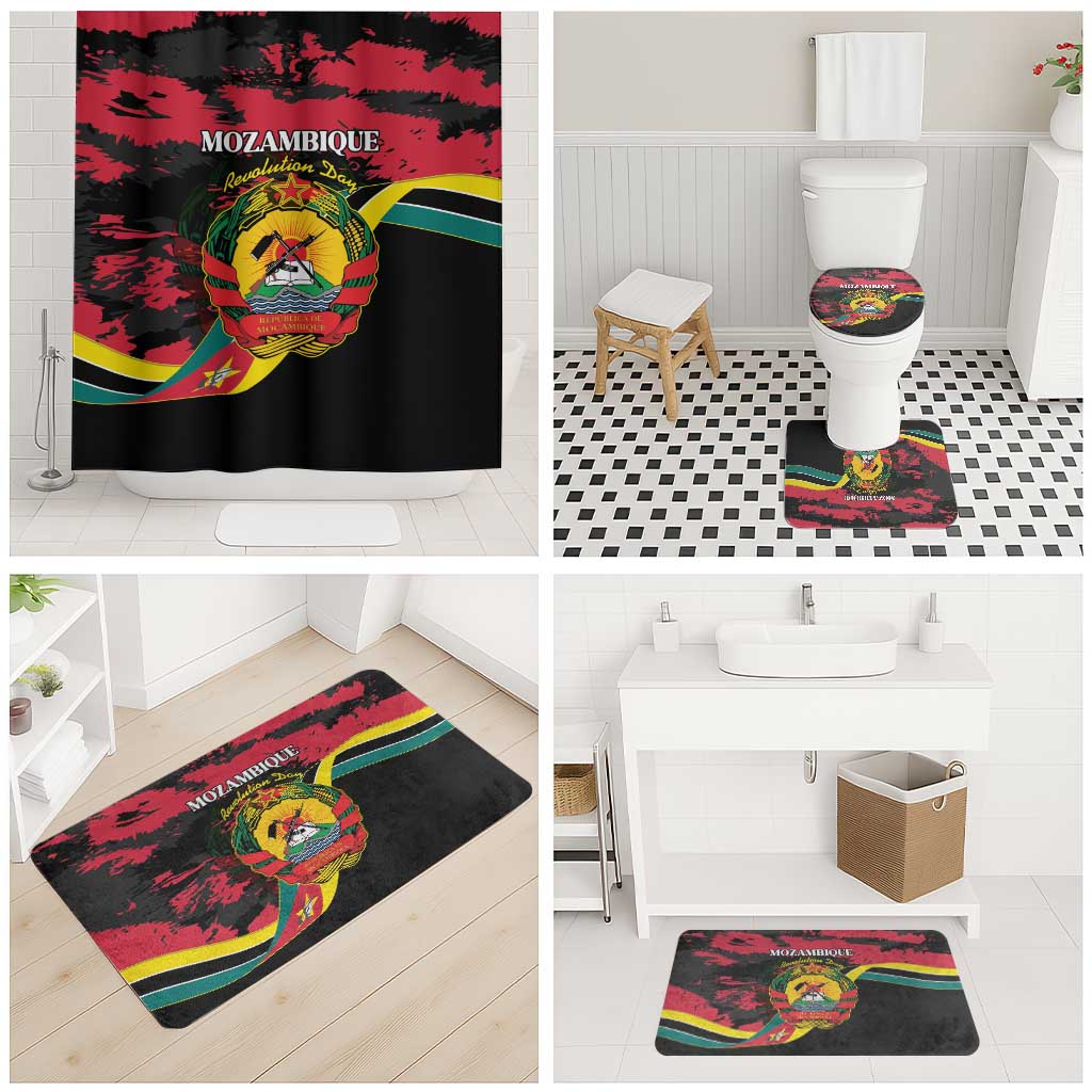 Mozambique Revolution Day Bathroom Set Coat Of Arms FRELIMO