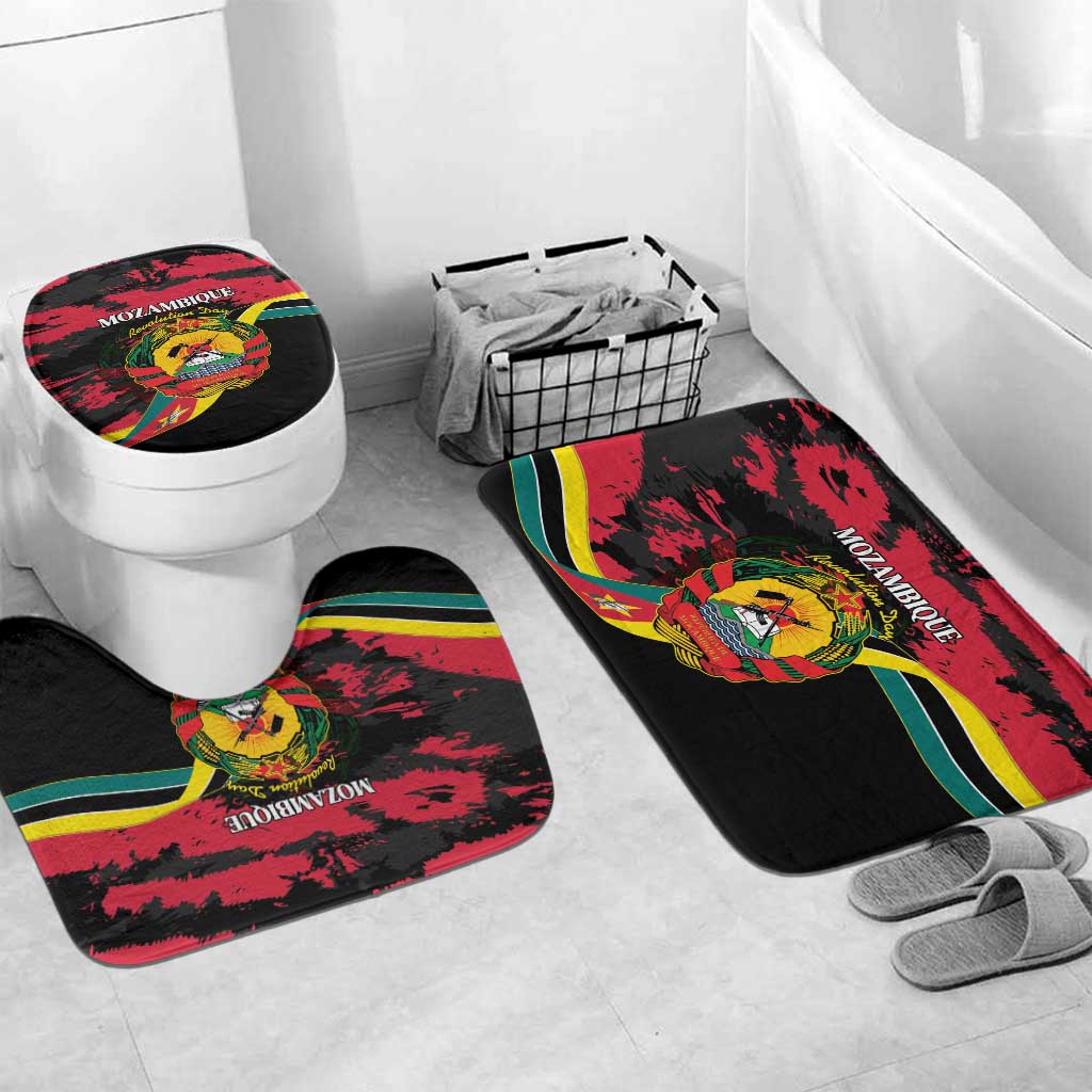Mozambique Revolution Day Bathroom Set Coat Of Arms FRELIMO