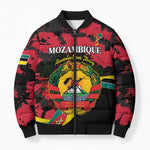 Personalized Mozambique Revolution Day Bomber Puffer Jacket Coat Of Arms FRELIMO