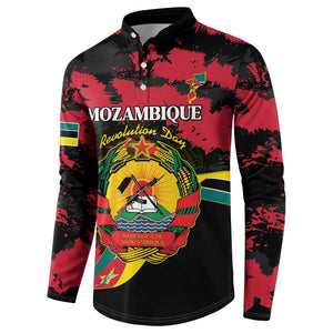 Personalized Mozambique Revolution Day Button Sweatshirt Coat Of Arms FRELIMO