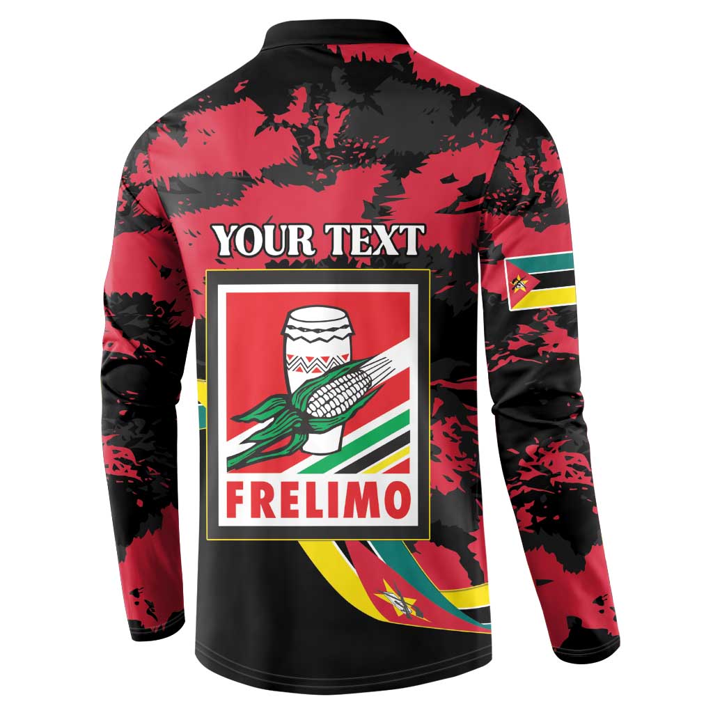 Personalized Mozambique Revolution Day Button Sweatshirt Coat Of Arms FRELIMO