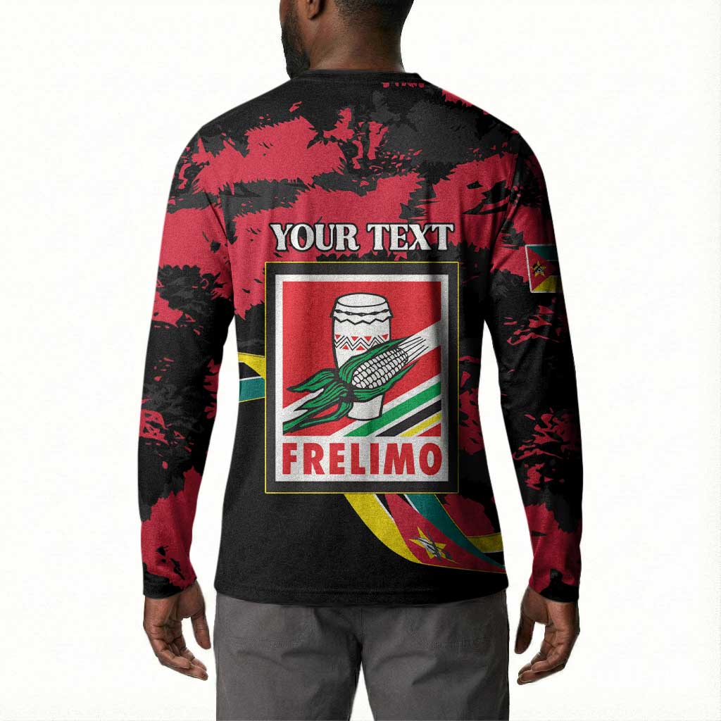 Personalized Mozambique Revolution Day Button Sweatshirt Coat Of Arms FRELIMO