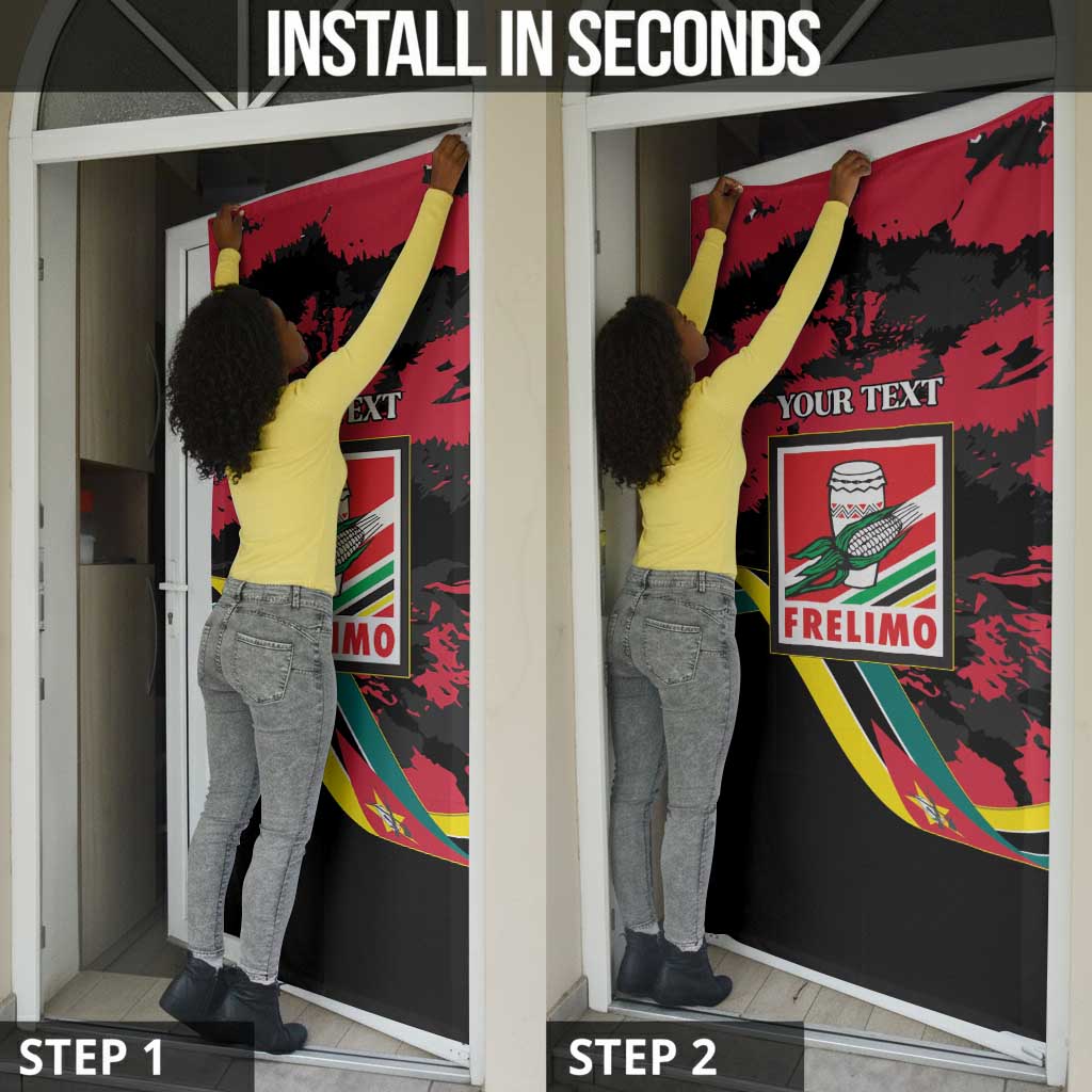 Personalized Mozambique Revolution Day Door Cover Coat Of Arms FRELIMO