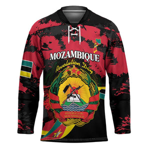 Personalized Mozambique Revolution Day Hockey Jersey Coat Of Arms FRELIMO