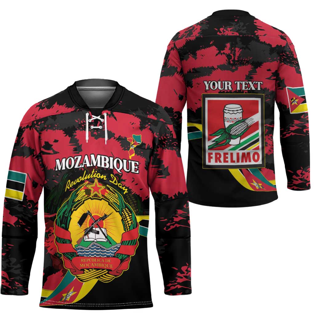 Personalized Mozambique Revolution Day Hockey Jersey Coat Of Arms FRELIMO