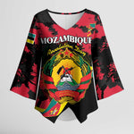 Personalized Mozambique Revolution Day Kimono Sleeve Blouse Coat Of Arms FRELIMO