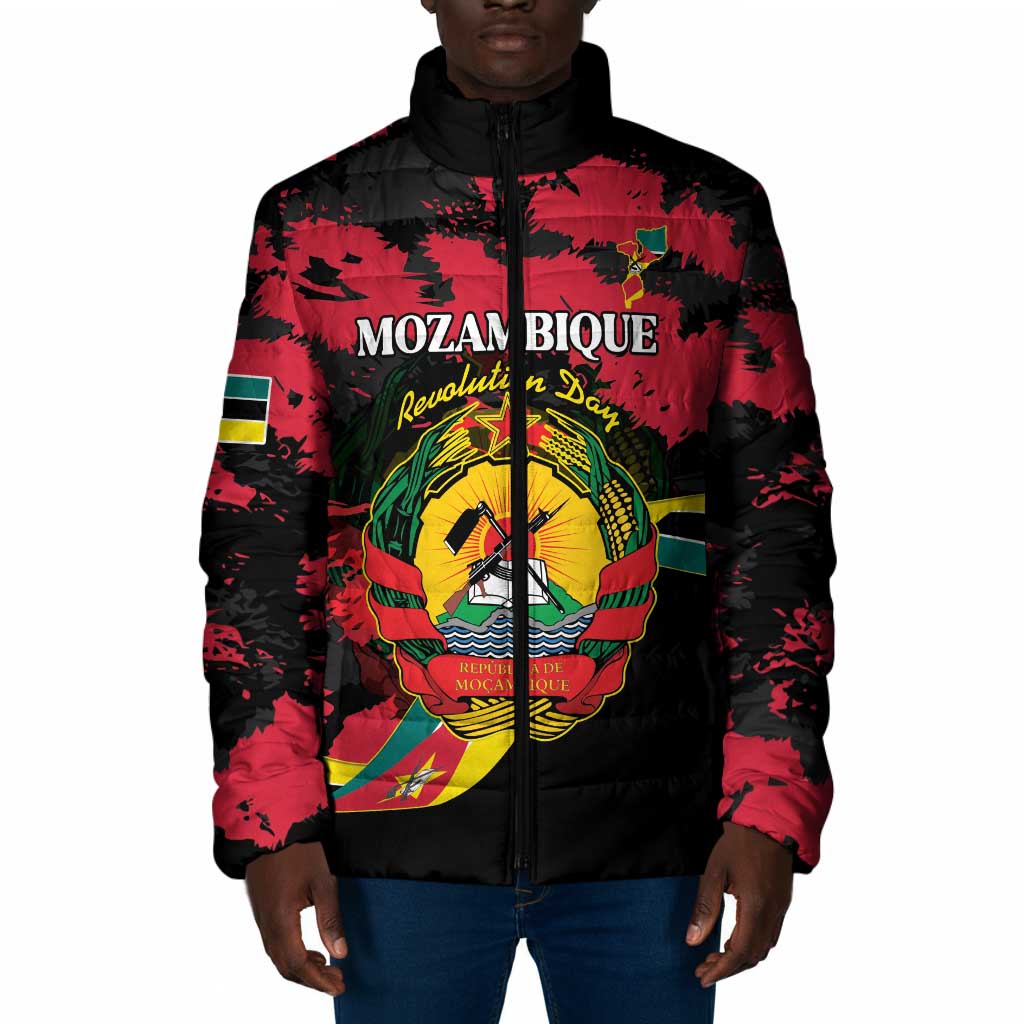 Personalized Mozambique Revolution Day Padded Jacket Coat Of Arms FRELIMO