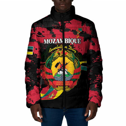 Personalized Mozambique Revolution Day Padded Jacket Coat Of Arms FRELIMO